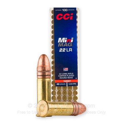CCI .22LR Mini-Mag — High Velocity Rimfire Ammunition box of 100pcs