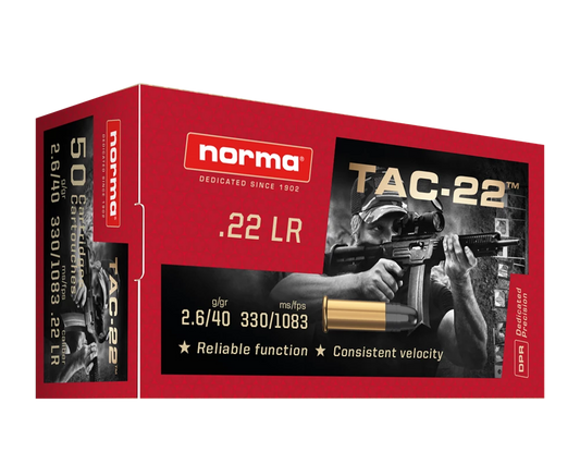 Norma .22LR — Precision Rimfire Ammunition Box of 50