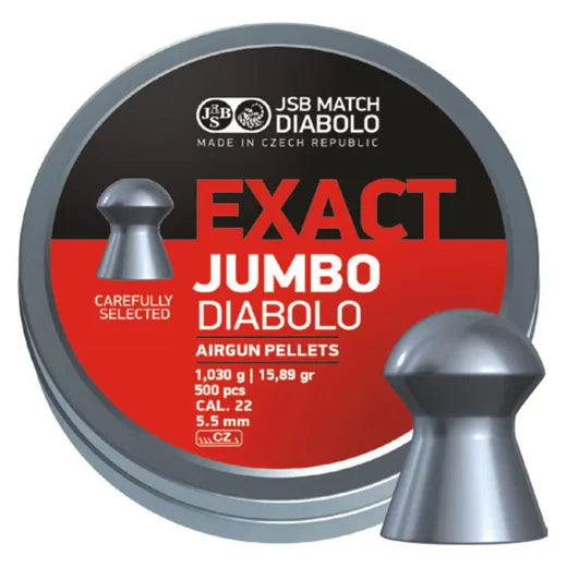 JSB Exact Jumbo Diabolo .22 (5.52mm) 15.89gr Airgun Pellets – 250pcs