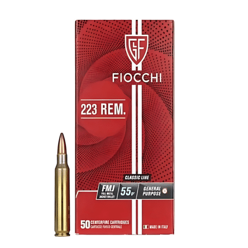Fiocchi .223 Rem — 55 gr FMJ (Full Metal Jacket) — Range & Training box of 50