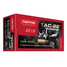 Norma Subsonic-22 — .22 LR 40 gr Lead (Subsonic) box of 50